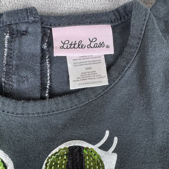 Little Lass Halloween Kitty Cat Bat Shirt W/tutu Pants 2 Piece Outfit 18 Months - Picture 4 of 6